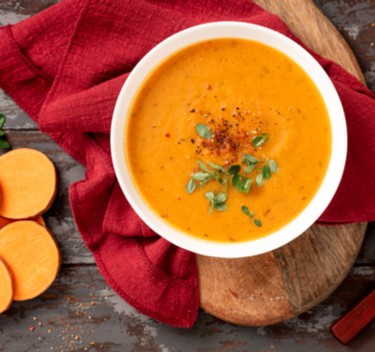 Soupe de patate douce et carottes Magimix.
